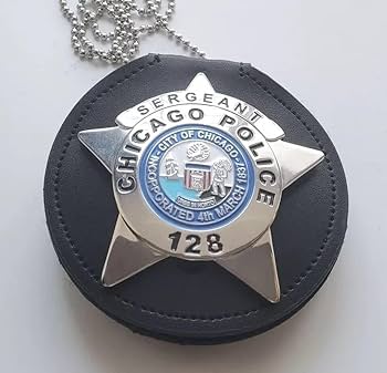 Amazon.co.jp: 米国 シカゴ警察バッジホルダー No 128 SERGEANT